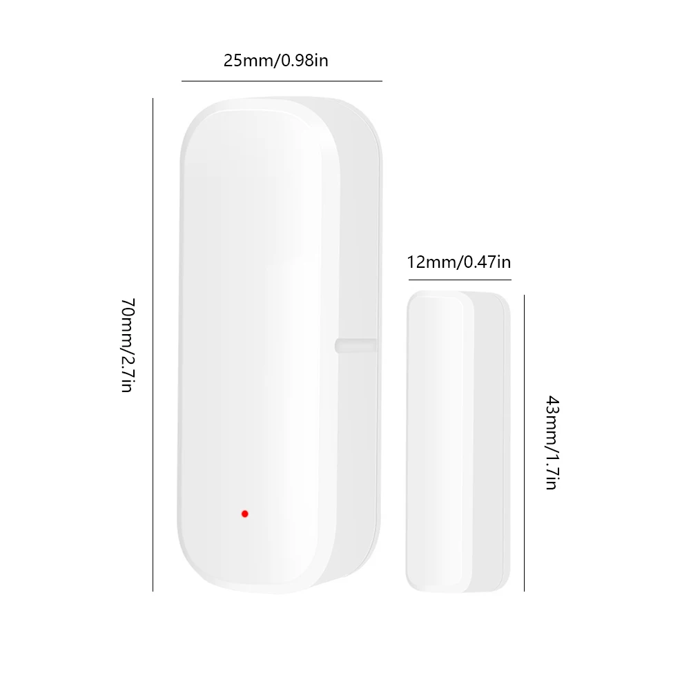 Notificación de Sensor de puerta inteligente WiFi/Zigbee, soporte Tuya para Google Home/Alexa, funciona con Smart Life para alerta antirrobo de negocios