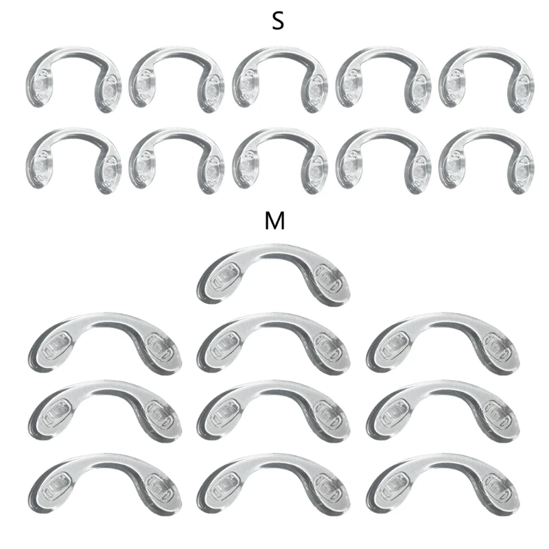 

Новинка 2023, носоупоры для очков, мягкие Нескользящие 10 мягких силиконовых носоупоры, U-образные ремешки, накладки для мостика, ввинчиваемые носоупоры для очков