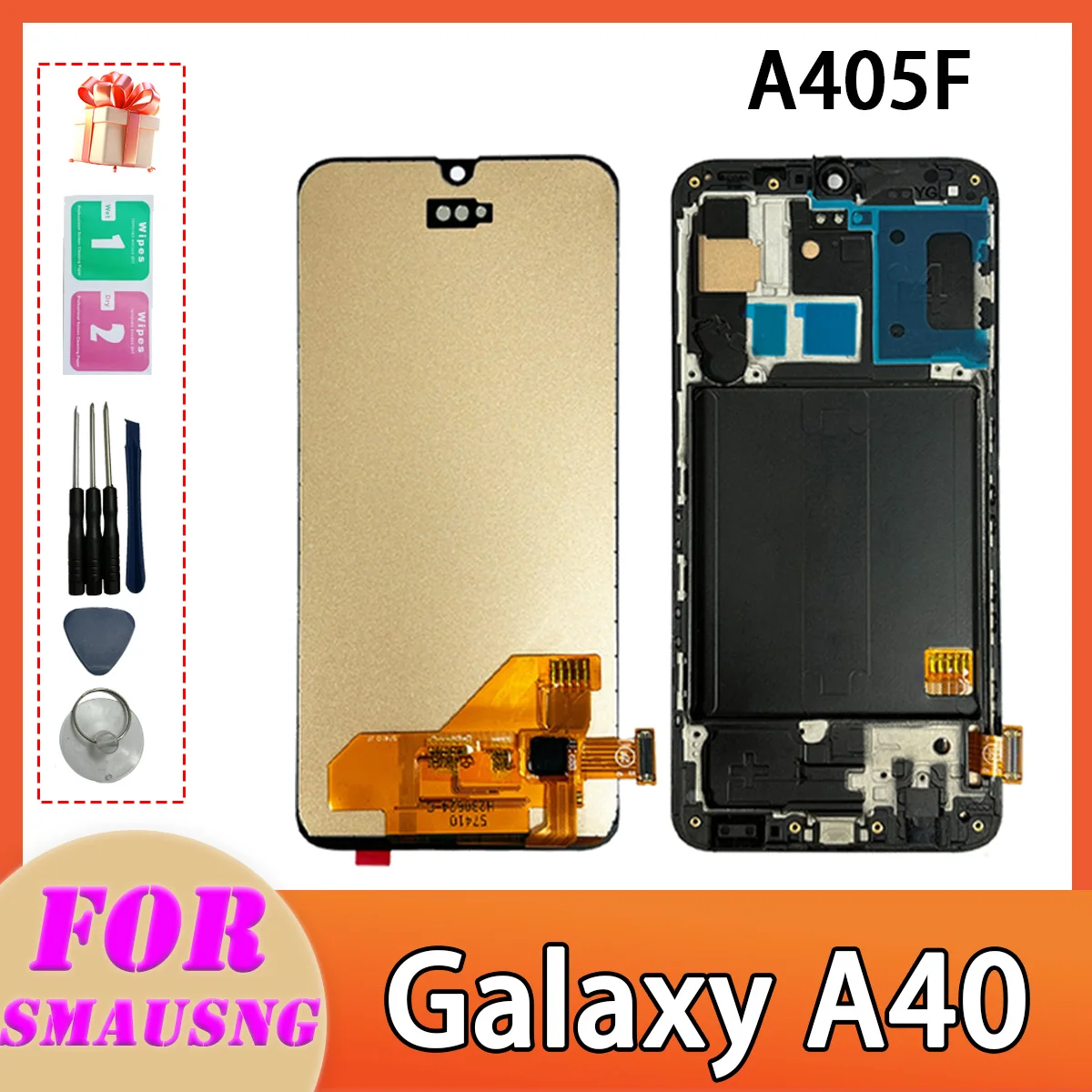 IPS High Quality LCD For Samsung Galaxy A40 SM-A405F LCD Display withFrame For Galaxy A40 A405FN Touch Screen Digitizer Assembly