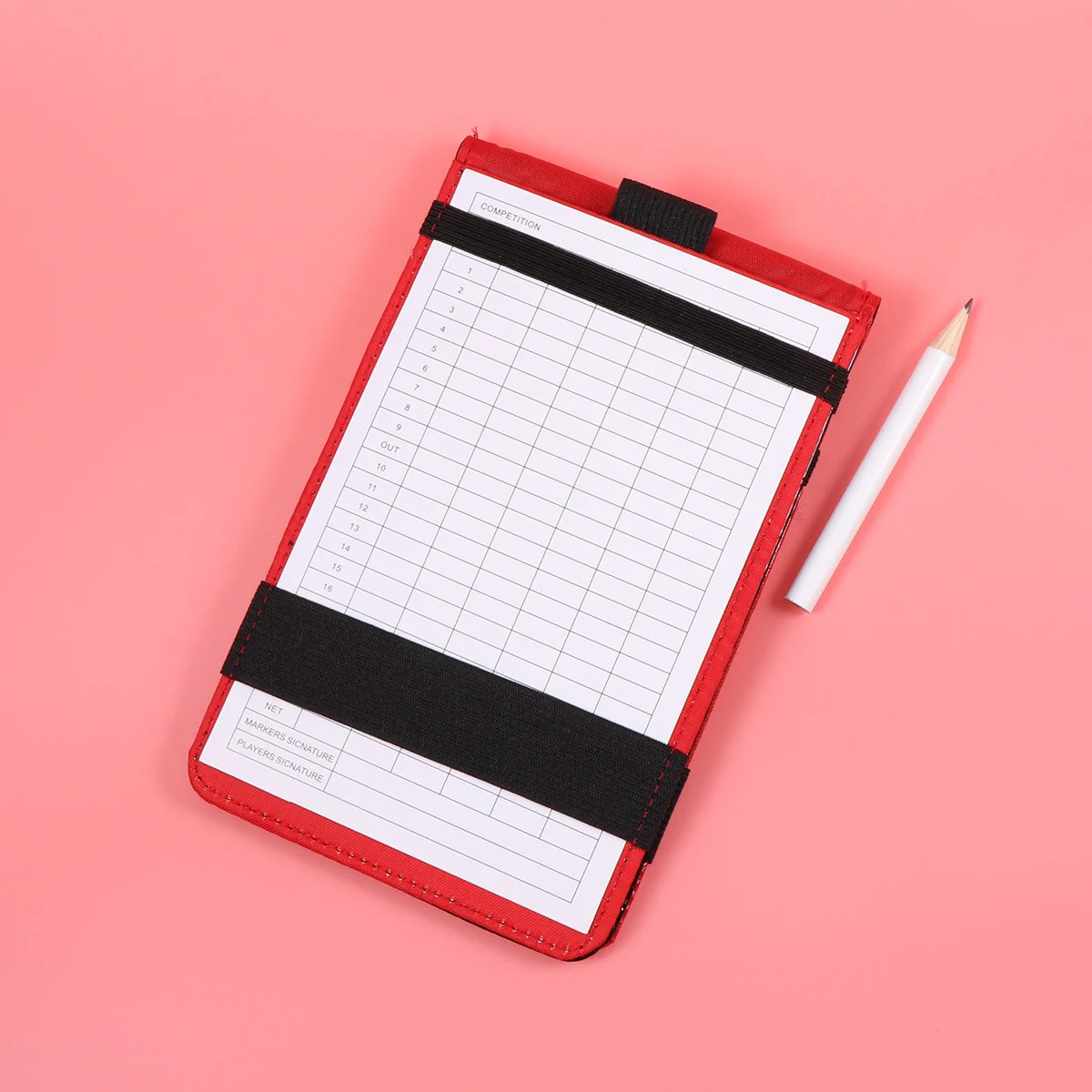 

PU Golf Scorecard Holder with Snakeskin Texture Lightweight Portable Score Keeper for Easy Carrying Compatible with