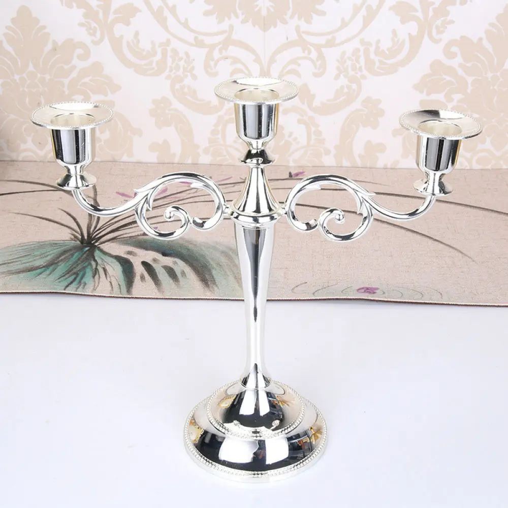 Luxury Metal Candle Stand Romantic Wedding Home Table Decoration Vintage Style Polished Ornate Candlestick For Dining Event view 3