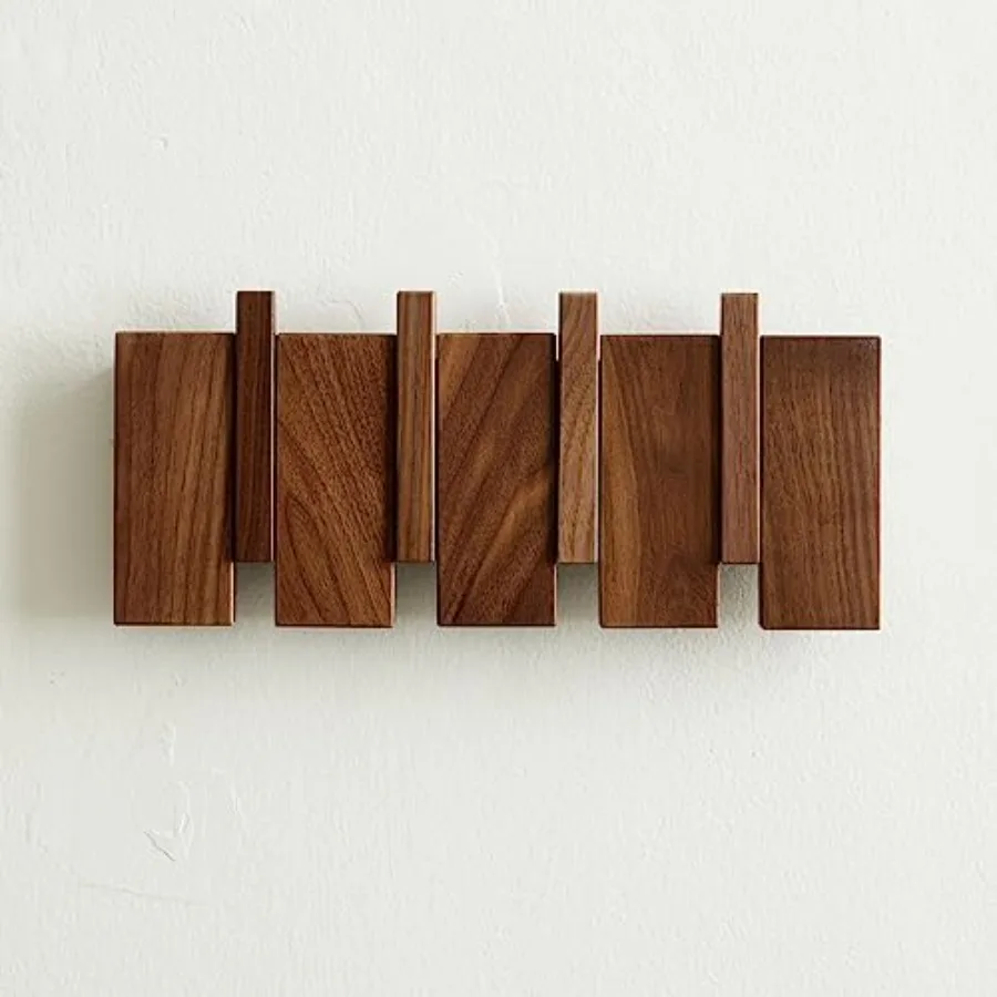

Wooden Coat Wall Mounted Coat Rack Hanger Wall Mount with Heavy Duty Coat Hooks for Hanging Coats/Keys/Hats/RobeandTowels/Plant