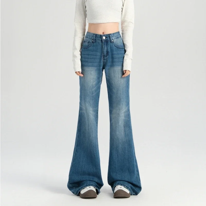 High Waisted Flared Jeans for Women, Vintage Jeans, New Arrival, 2021 Autumn