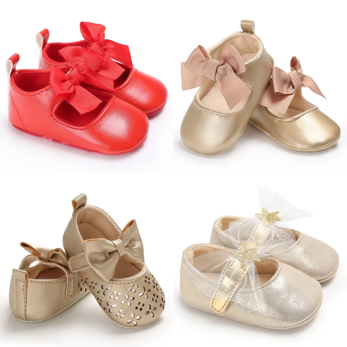 New Spring and Autumn Children's Shoes, Baby Soft soledSneakers, Girls' Casual Bow Children's Shoes