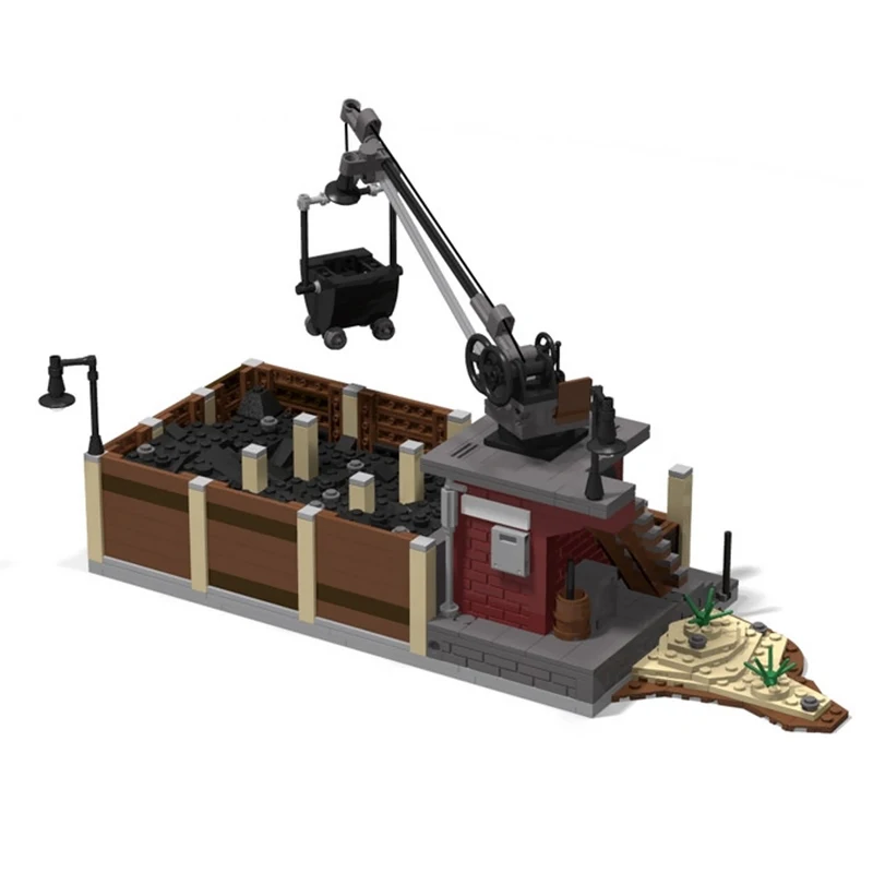 Stadt Street View Modell MOC Gebäude Ziegel Industrie Kohlen-Pflanze Modulare Technologie Kinder Urlaub Geschenke Montieren Spielzeug Anzug