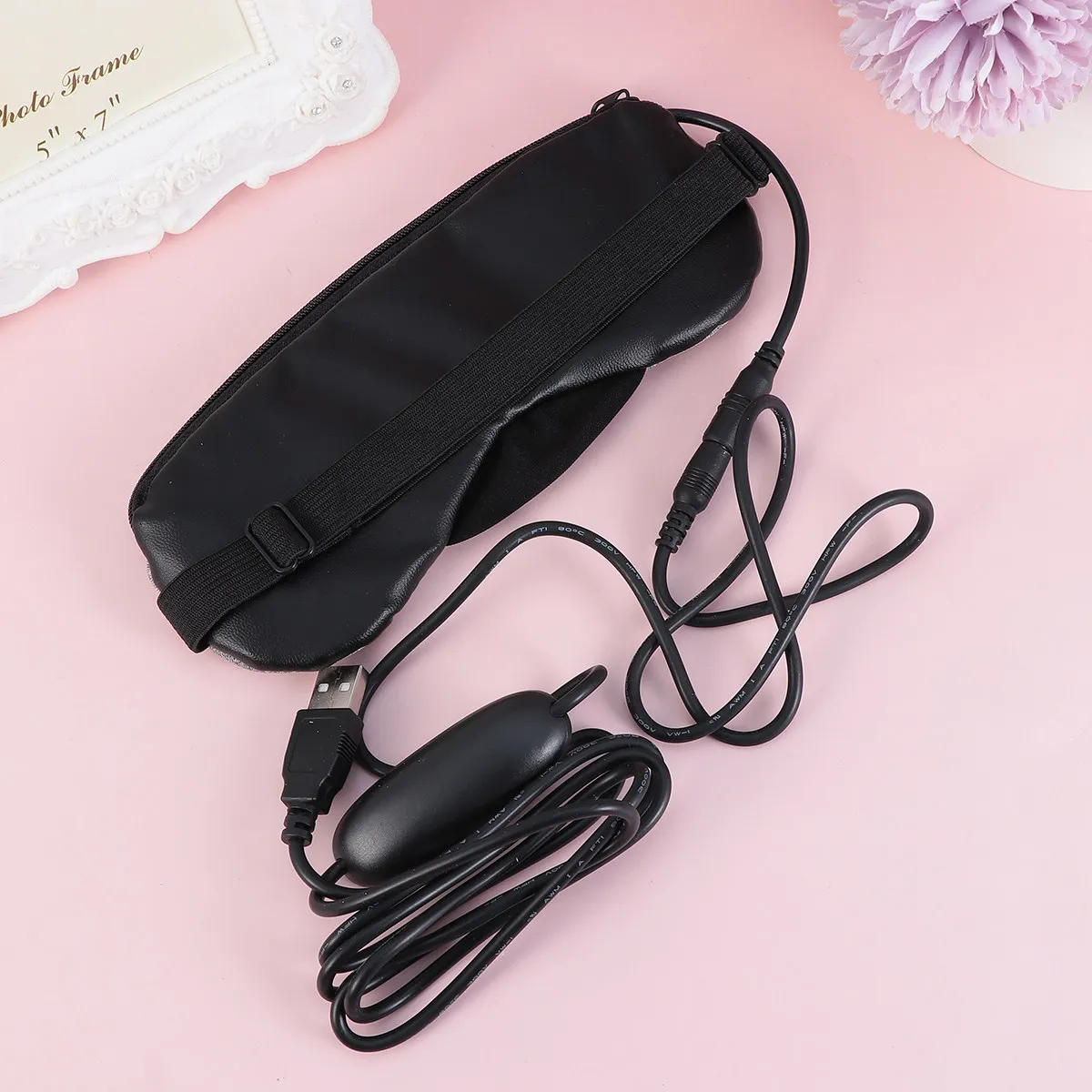 Steam Eye Mask USB Rechargeable Light Blocking Sleep Mask for Insomnia Relief Eye Comfort Cooling Warm Compress Relaxation Night