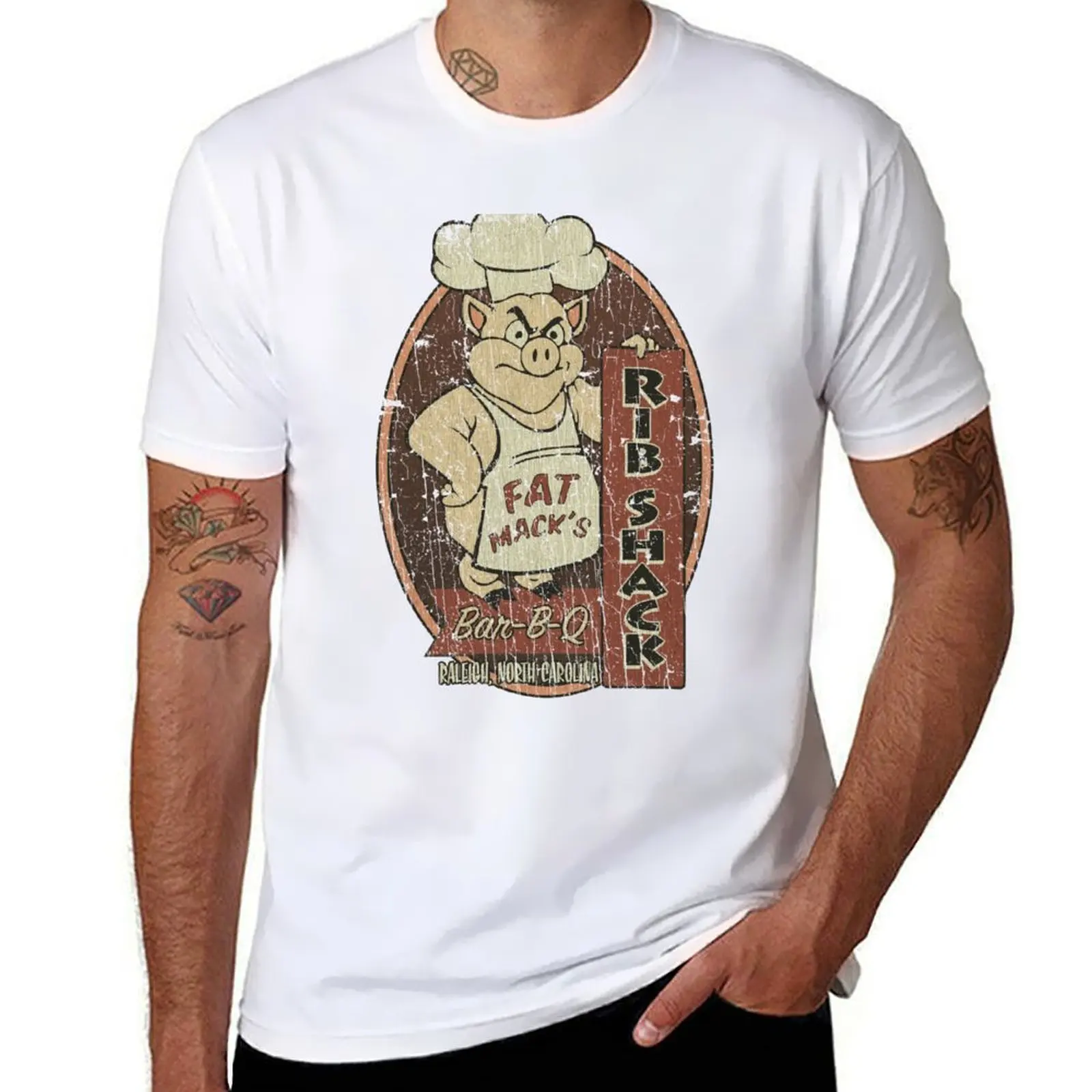 

Fat Mack’s Rib Shack 2010 T-Shirt man t shirt designer t shirts for man cotton soft T-Shirt