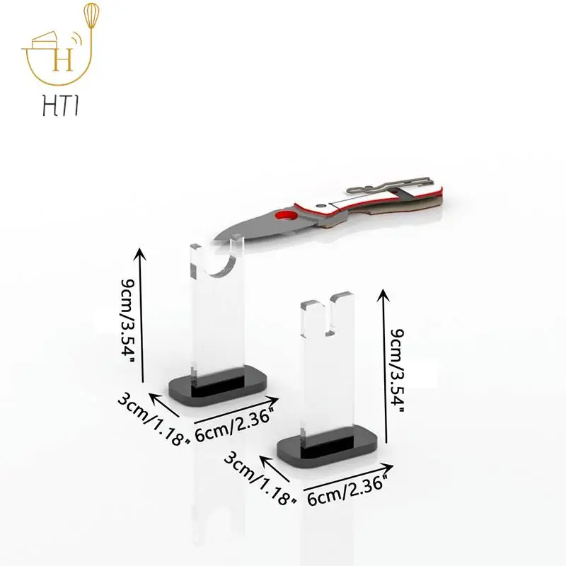 Acrylic Display Stand Knives Holder Cutter Display Holder Collection Rack Transparent Cutter Holder Knives Collection Display