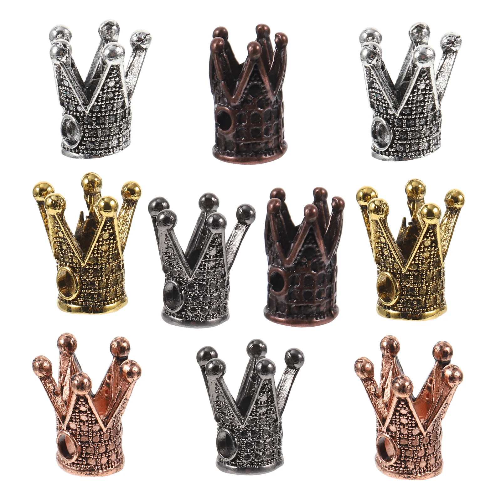 10-delige armbandaccessoires Retro Crown Connector Charms Connectors Sieraden voor het maken van accessoire Legering Compacte benodigdheden