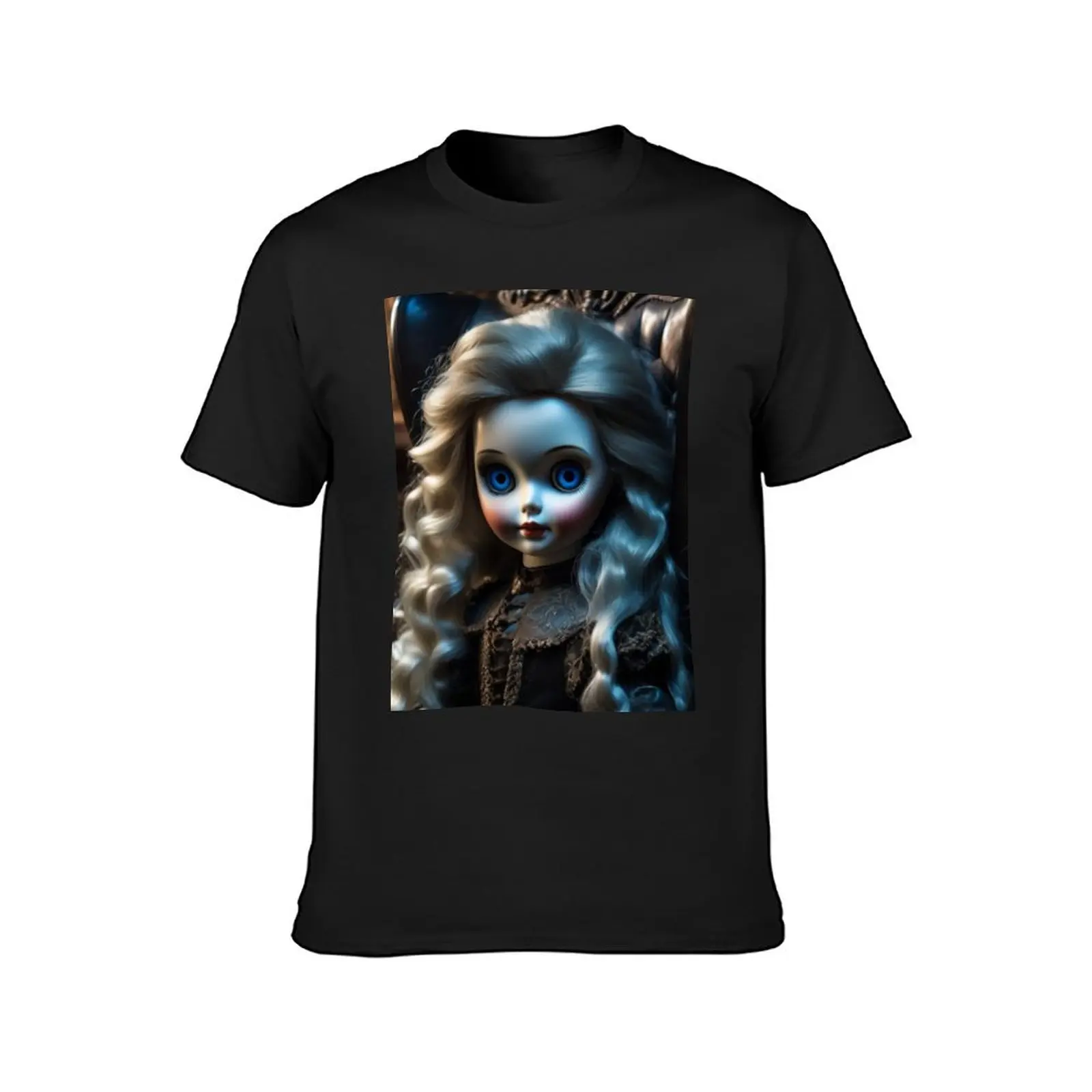 Beautiful Old Haunted Doll T-Shirt vintage clothes customs design your own Blouse Men's t shirts