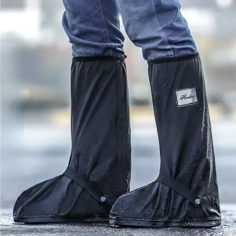 Covers Pvc Waterproof and Non-slip Men\'s Rain Boots Light Weight Galoshes Male Shoes City Fishing High Quality Low-heel Loafers