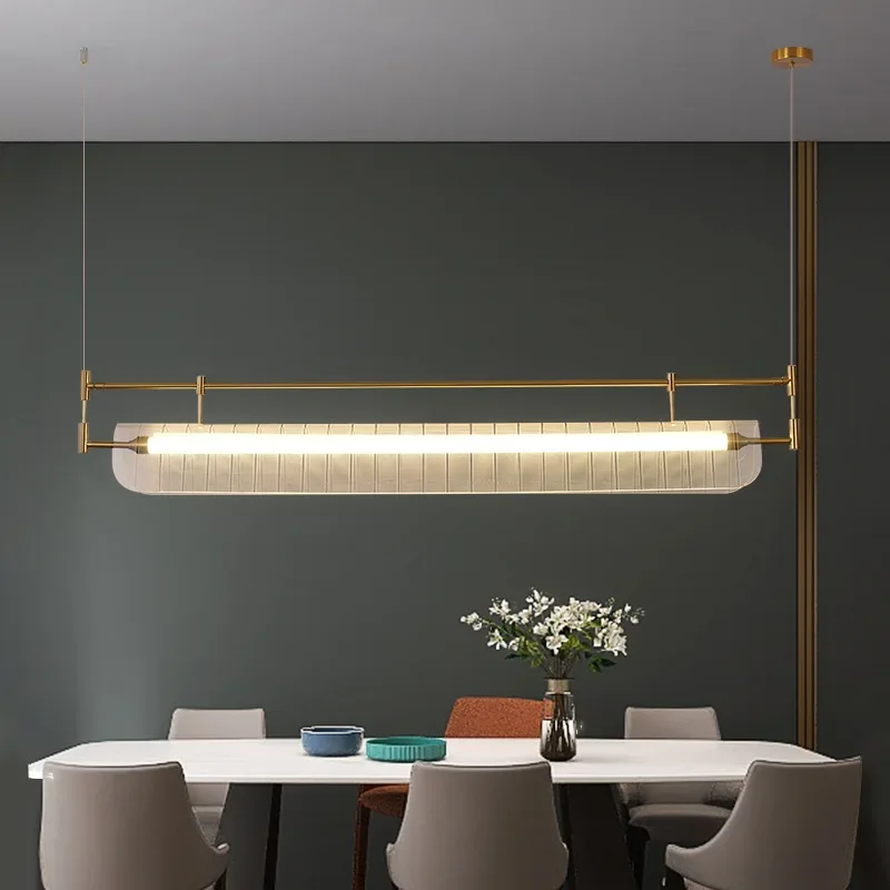 Lampada a sospensione a LED minimalista nordica per tavolo da pranzo soggiorno cucina lampadario Home Deco illuminazione luster apparecchio di sospensione