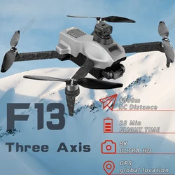 F13 Drone 8K Profesional GPS 5 km FPV droni con fotocamera HD EIS 3-axis Anti-Shake Gimbal evitamento ostacoli elicottero giocattoli RC