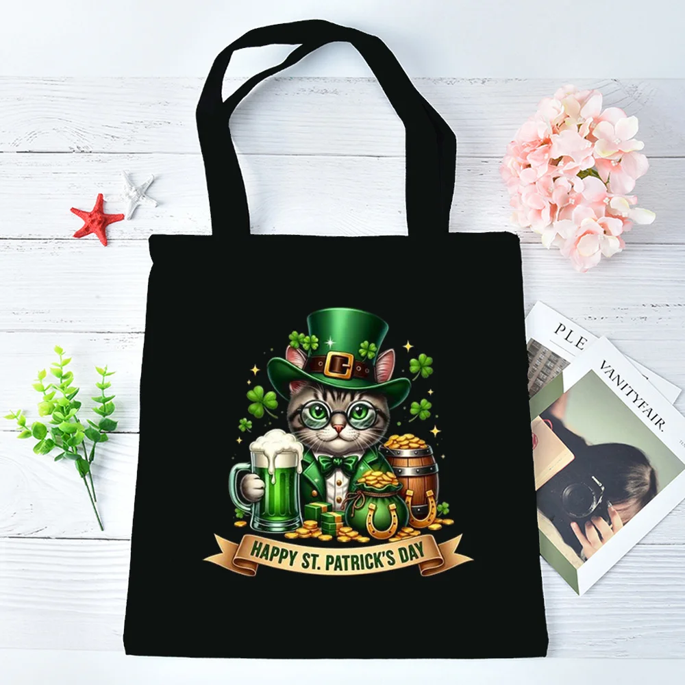 St Patrick’s Day tote bag y2k reusable personnalisable grocery femme