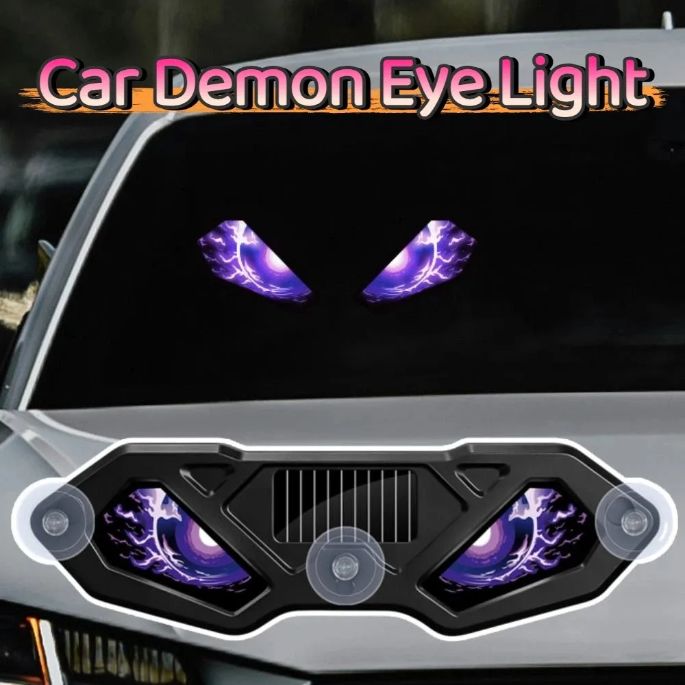 Creative Car Demon Eye Light Suction Cup Installation Flashing LED Atmosphere Light Dynamic Cool Rear Window Light Universal