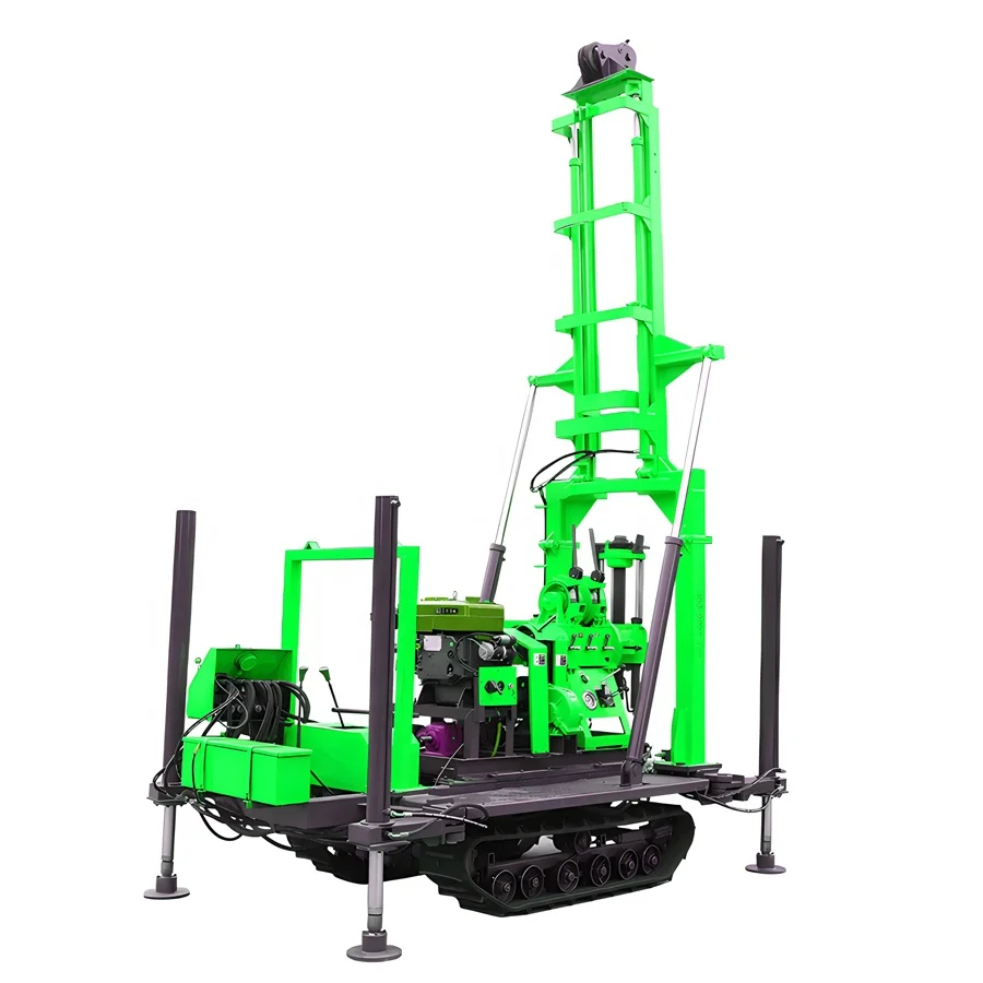 130m 200m Crawler Hydraulic Water Well Drilling Rig For Sandy Rocky Underground Water Detector Drilling Machine