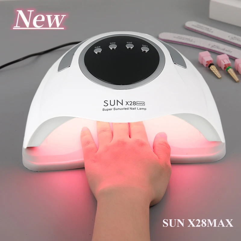 SUN X28MAX 90LED UV Lamp for Nails Gel Polish Drying With LED Display Auto Sensor Professional Manicure Lamp Dryer Home Use Tool