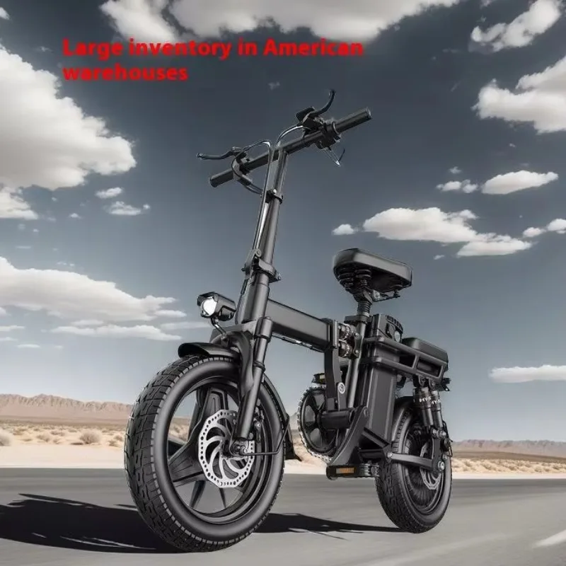 SXLL 14 بوصة دراجة كهربائية قابلة للطي بإطارات عريضة 500 وات محرك إطار فولاذي محرك محور العجلة الخلفية 48 فولت 15ah مخزون مستودع الولايات المتحدة انتخابي #5