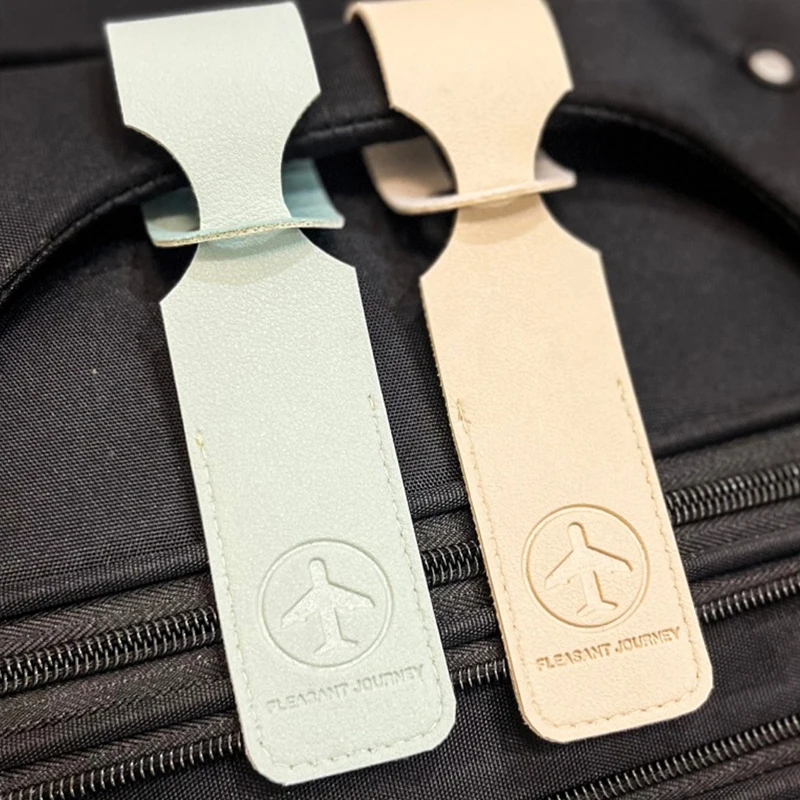 1 قطعة إكسسوارات السفر بولي Leather علامة الأمتعة الجلدية الإبداعية الأمتعة حقيبة معرف معرف Addres حامل الصعود العلامات المحمولة التسمية #2
