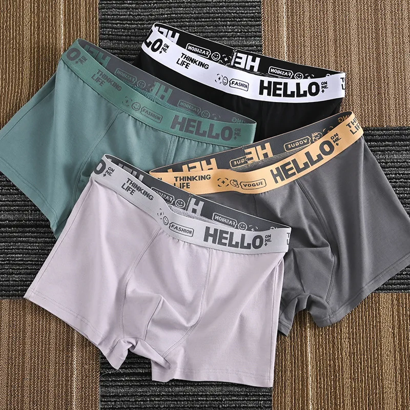 6Pcs/Men\'s Underwear Fashion Underwear High Stretch Boxer Shorts Breathable Soft Men\'s Shorts Comfortable Plus SizeM-4XL