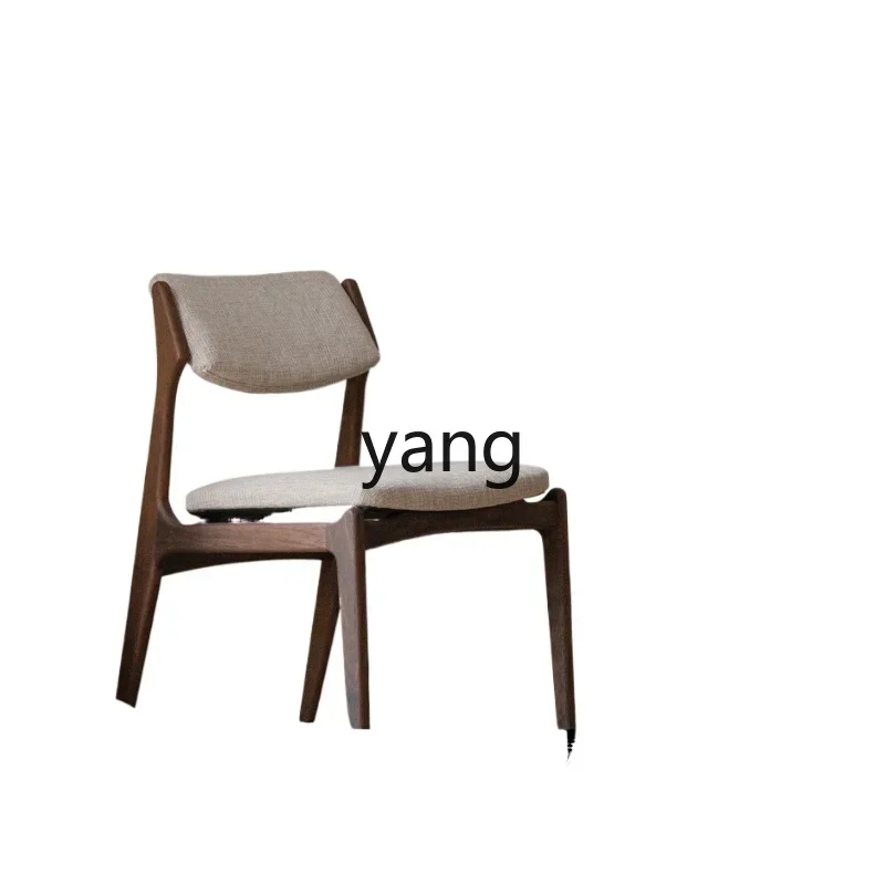 

LTT medieval retro style solid wood dining chair wabi-sabi style leisure chair armrest