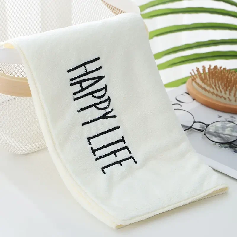 Letter Towel Household Bathroom Soft Rectangle Face Towels Quick Dry Absorbent Washcloth Adults Hotel Travel Portable Toallas