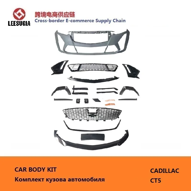 

Face-changing PP front surround front bar kit is suitable for Cadillac CT5 20-23 upgraded black wing 1st generation