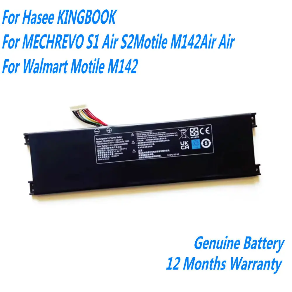 Original PF4WN-03-17-3S1P-0 Laptop Battery For Hasee KINGBOOK /MECHREVO S1 Air S2Motile M142Air/ Air/ Walmart Motile M142