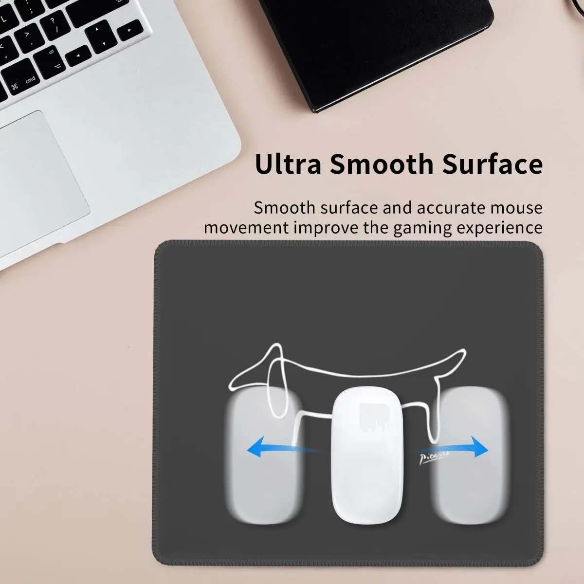 بابلو بيكاسو وايلد وينر الكلب الألماني ماوس الوسادة الكمبيوتر لوحة المفاتيح ماوس حصيرة الألعاب الكمبيوتر حصيرة مكتبية مكتب الجدول الحصير