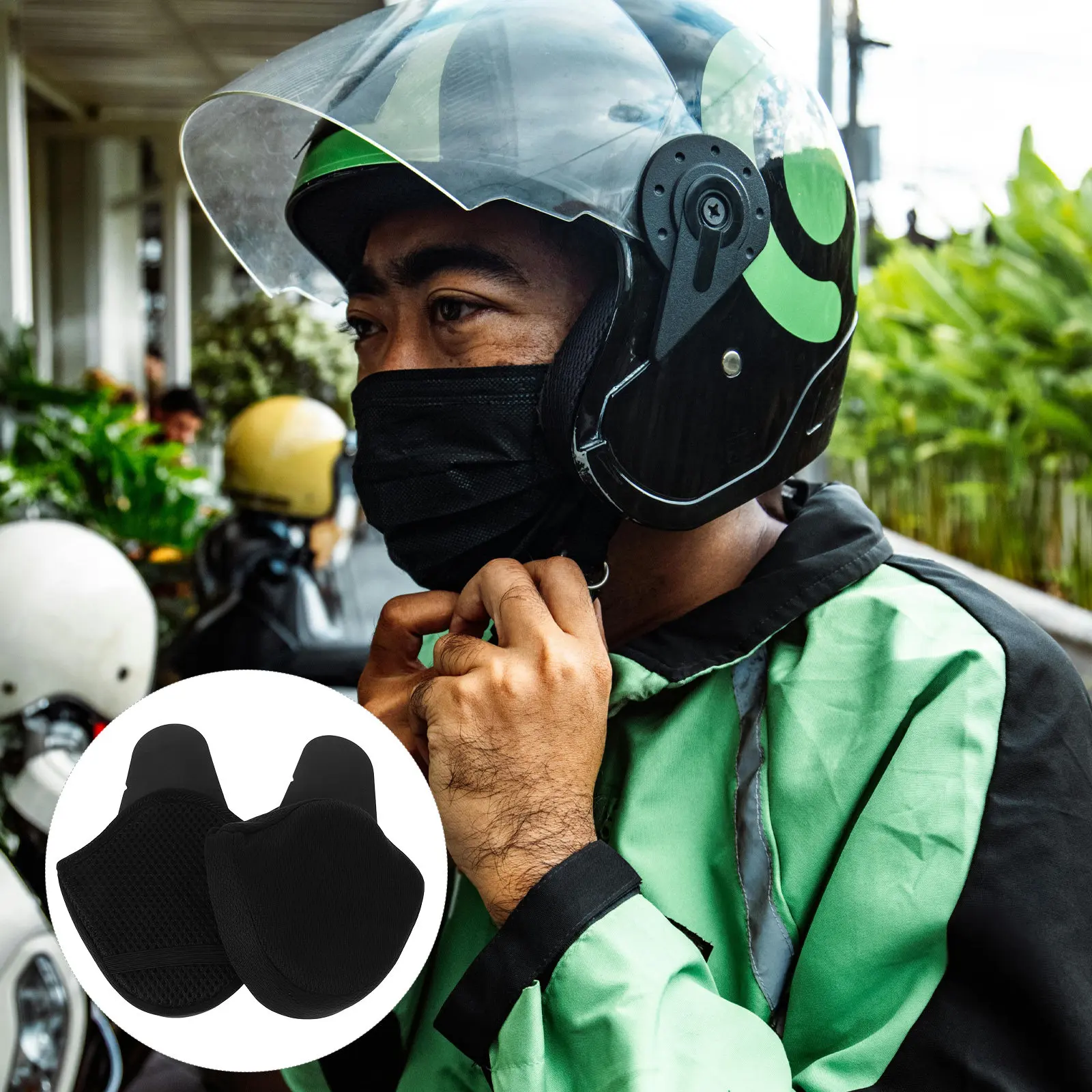 1-ペア冬用イヤーパッド暖かい取り外し可能な防風耳カバーノイズリダクションサイクリングバイクプロテクターサイクリストアクセサリー