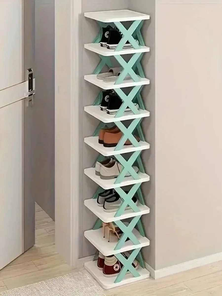 Multi functional plastic multi-layer small shoe cabinet for storing doorstep shoe racks in provincial space