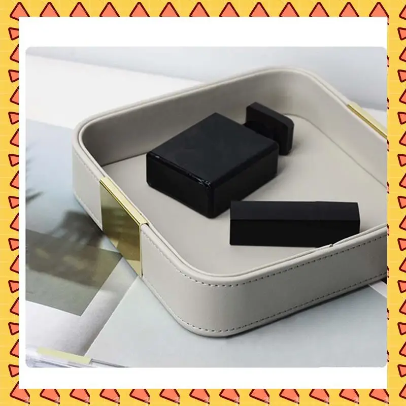 

A008 Leather Desktop Storage Tray Catchall Organizer Tray For Entryway Table To Hold Jewelry Watch Phone Wallet Container B Dura