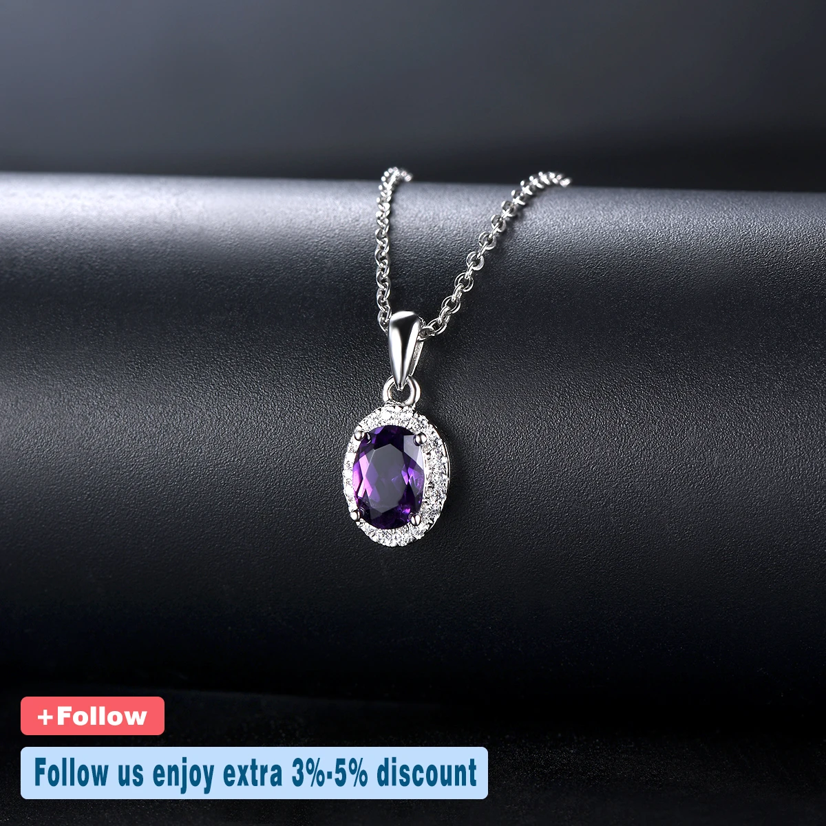 Hutang Genuine Purple Amethyst 925 Silver Pendant Solid 925 Sterling Silver Chain Fine Elegant Gemstone Jewelry for Women