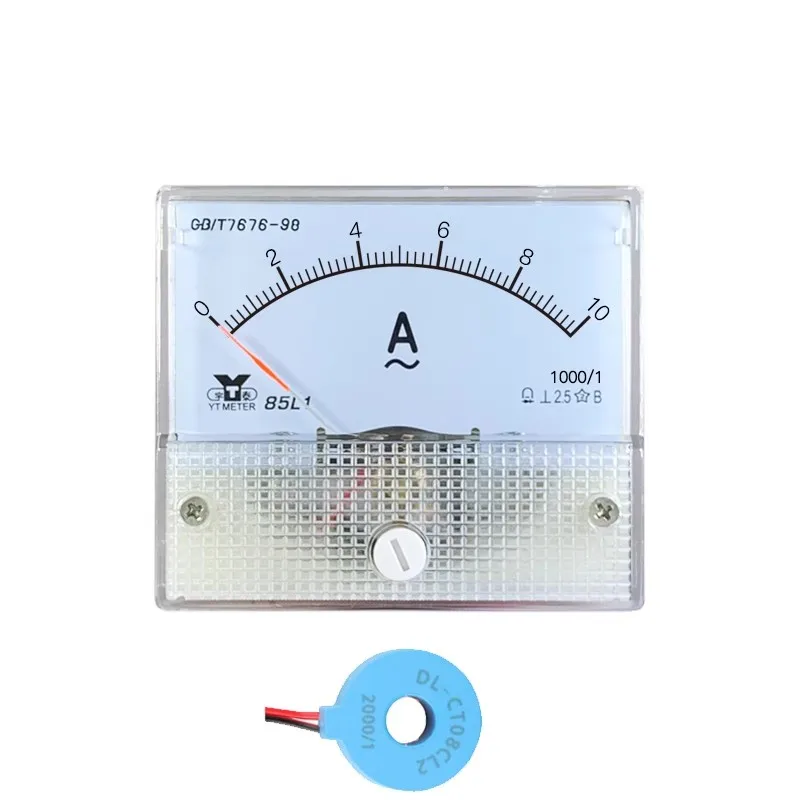 85l1 AC ammeter transformer type 5A 10A 20A 30A 40A 50A 60A 100A is equipped with small transformer, and the instrument pointer