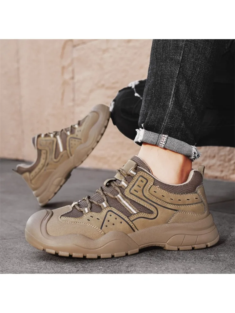 

Outdoor Walking Shoes Comfortable Men's Hiking Shoes Man Treking Footwear Version Men Casual Leather Shoes Non-Slip