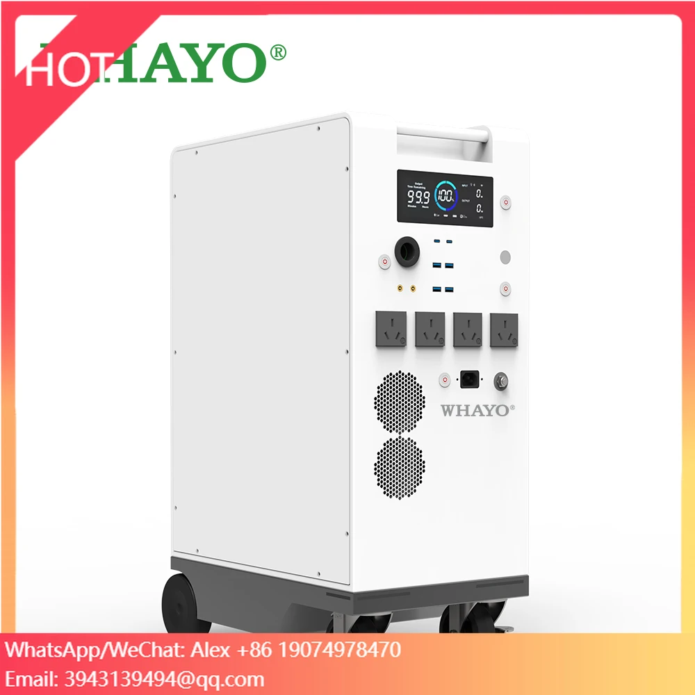 

Whayo 5KW Mobile Solar Power Station All In One 5kWh Lithium Portable Energy Storage System With MPPT Charger