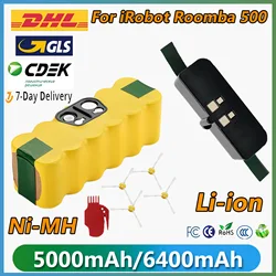 Batteria ricaricabile per iRobot Roomba 500 5.0Ah 6.4Ah batteria 14.4V 600 700 800 900 595 620 650 780 890 batteria agli ioni di litio ni-mh