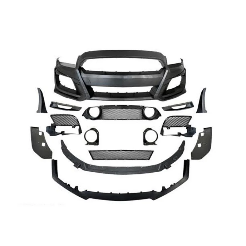 

Fits Ford Mustang 2010-2014, GT500 Style Front Bumper Assembly with Grill Hole