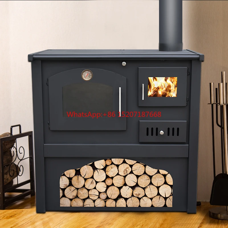 2024 High Efficiency High Temperature Heating Wood Burning Stove with Oven