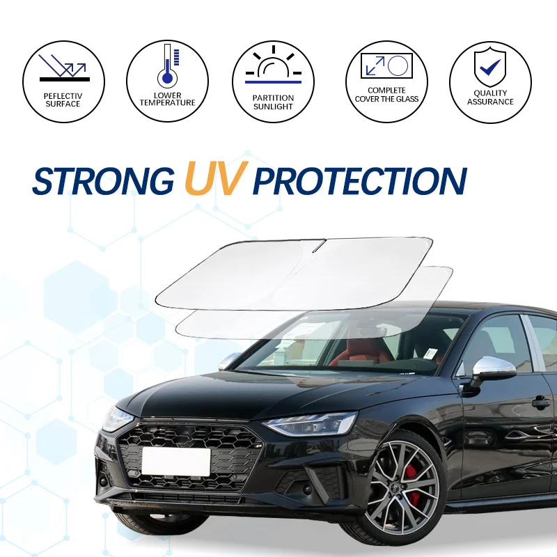 

Car Windshield Sun Shade For Audi S5 2009-2024 Sunshade Summer Visor Protector Foldable Blocks UV Rays Protection Accessories