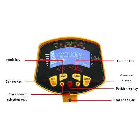 MD-3010II Handheld Treasure Exploration Instrument Underground Metal Detector Archaeological Sensor Small Gold Sniper Detector