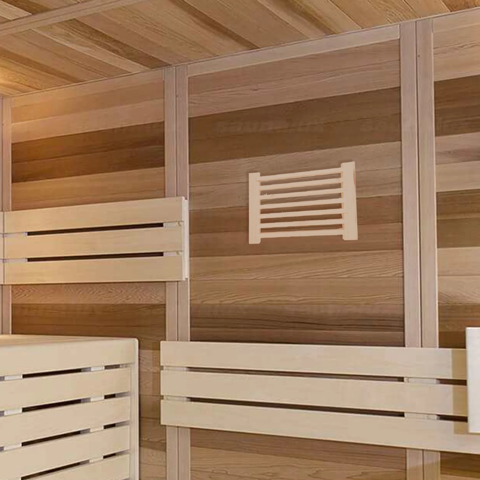

Premium Wooden Sauna Room Ventilation Blinds Vent Grille Khaki Durable Air Vent For Steam Room Humidity Resistant Sauna