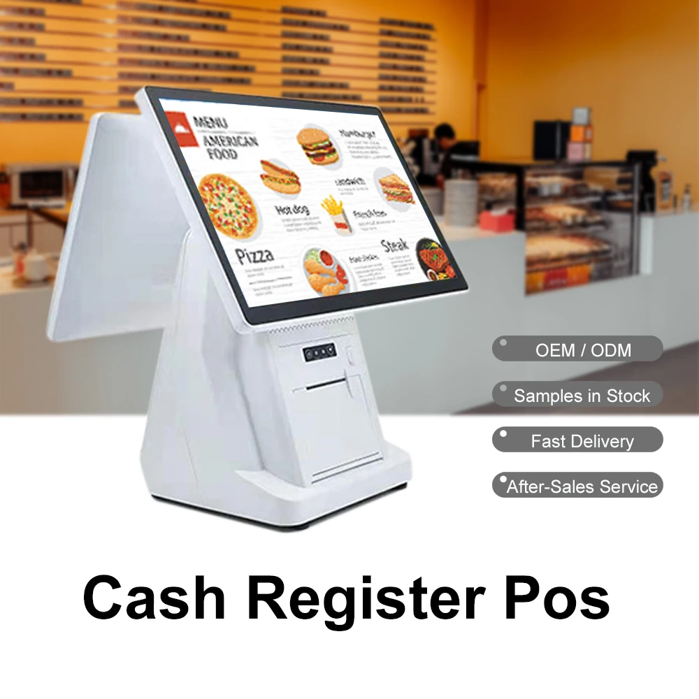 15.6 inch Windows POS System i3 i5 i7 Win10 Win11 Touch Screen Cash Register 58/ 80mm Thermal Printer Restaurant POS Terminal