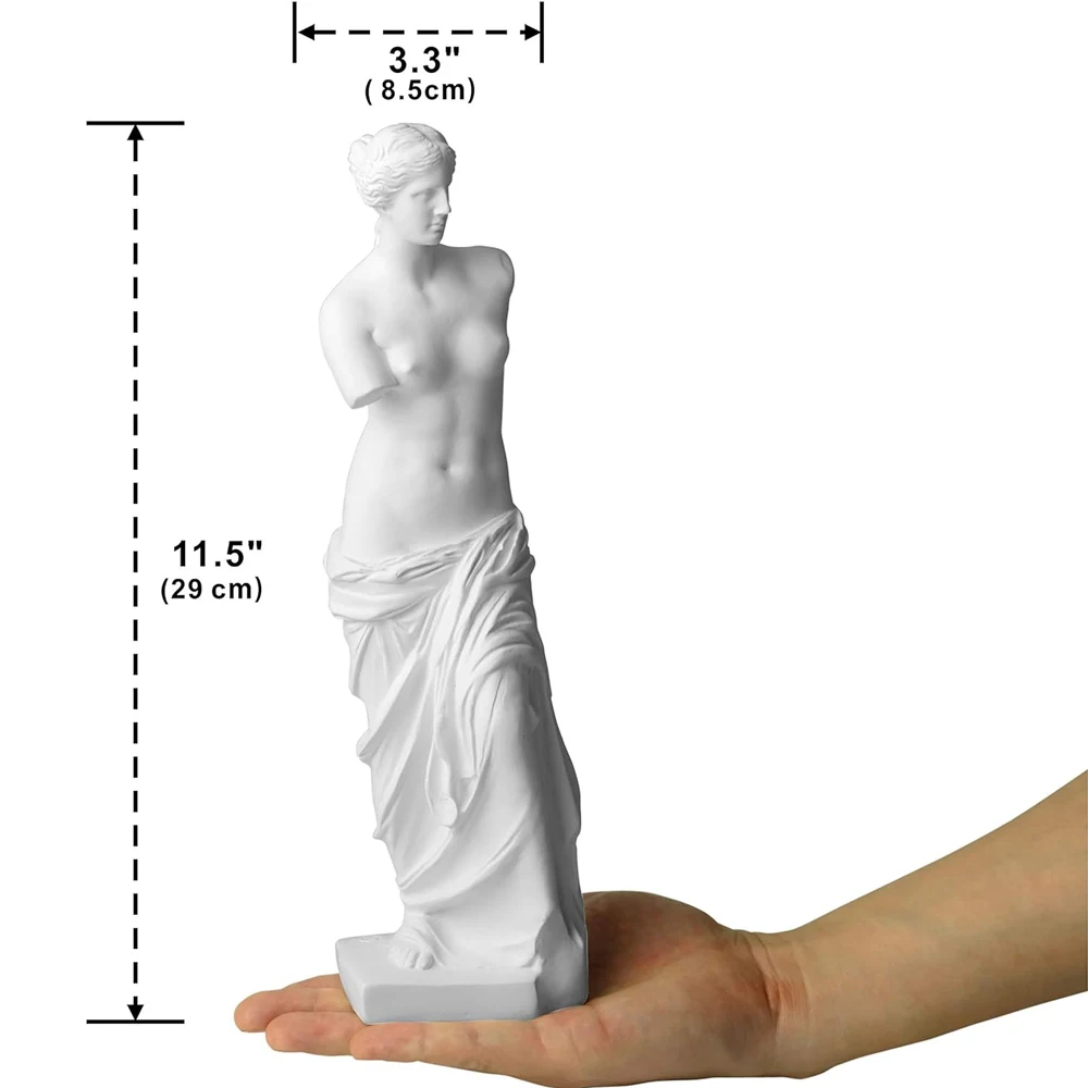 Resin Greek Mythology Figurine Venus de Milo Statue Aphrodite Sculpture, Goddess Figurine, Art Decor, Home or Office Decorations