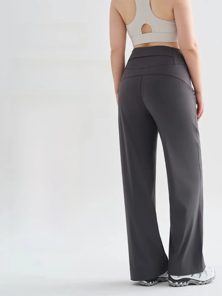 

plus Size Yoga Pants Women's Outdoor Sports Pants Loose Straight Fitn Pants Summer Thin Extended Version High Waist