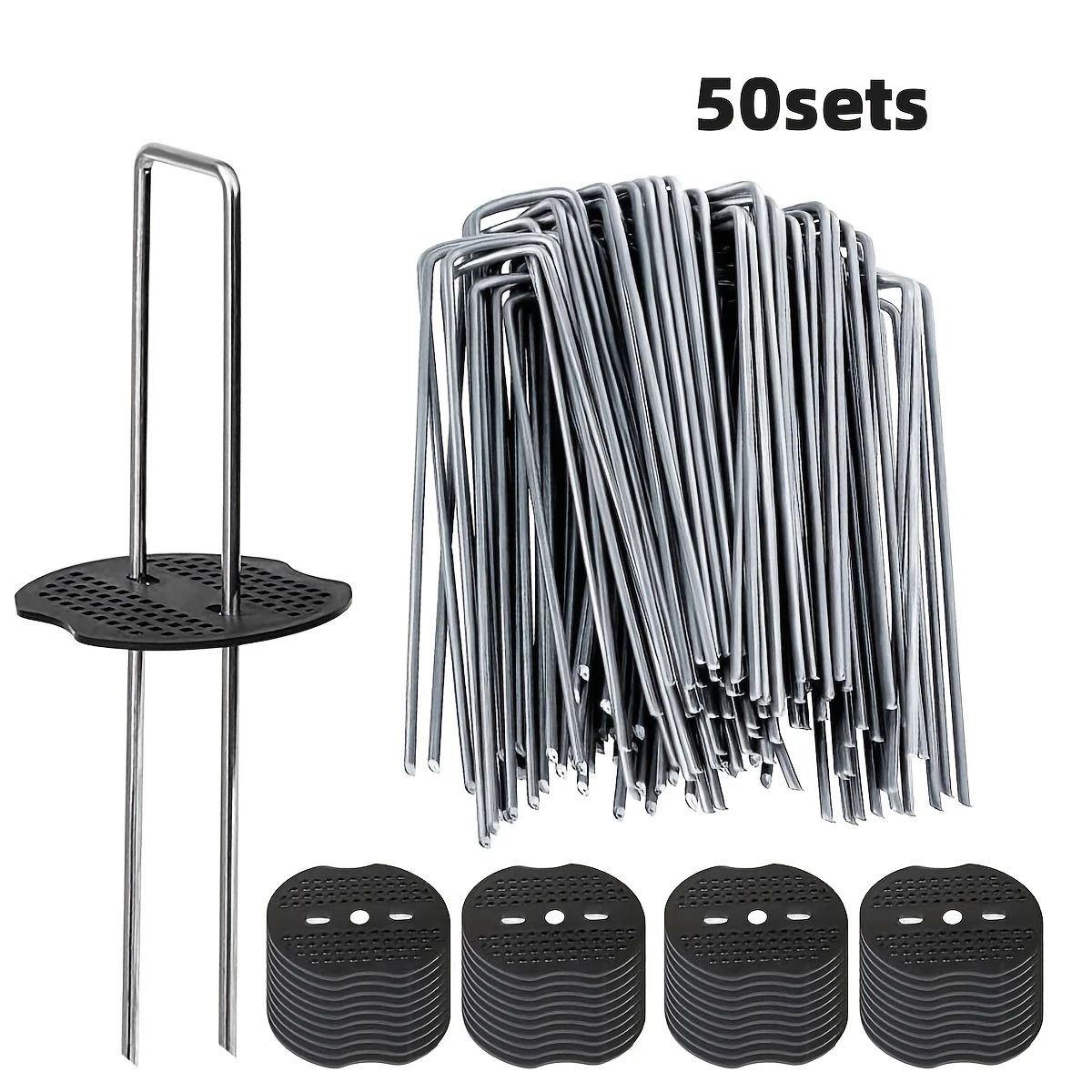 

Multifunctional U-Shaped Fasteners, Lightweight Tent & Awning Stakes, Windproof Ground Pegs for Outdoor Camping & Beach