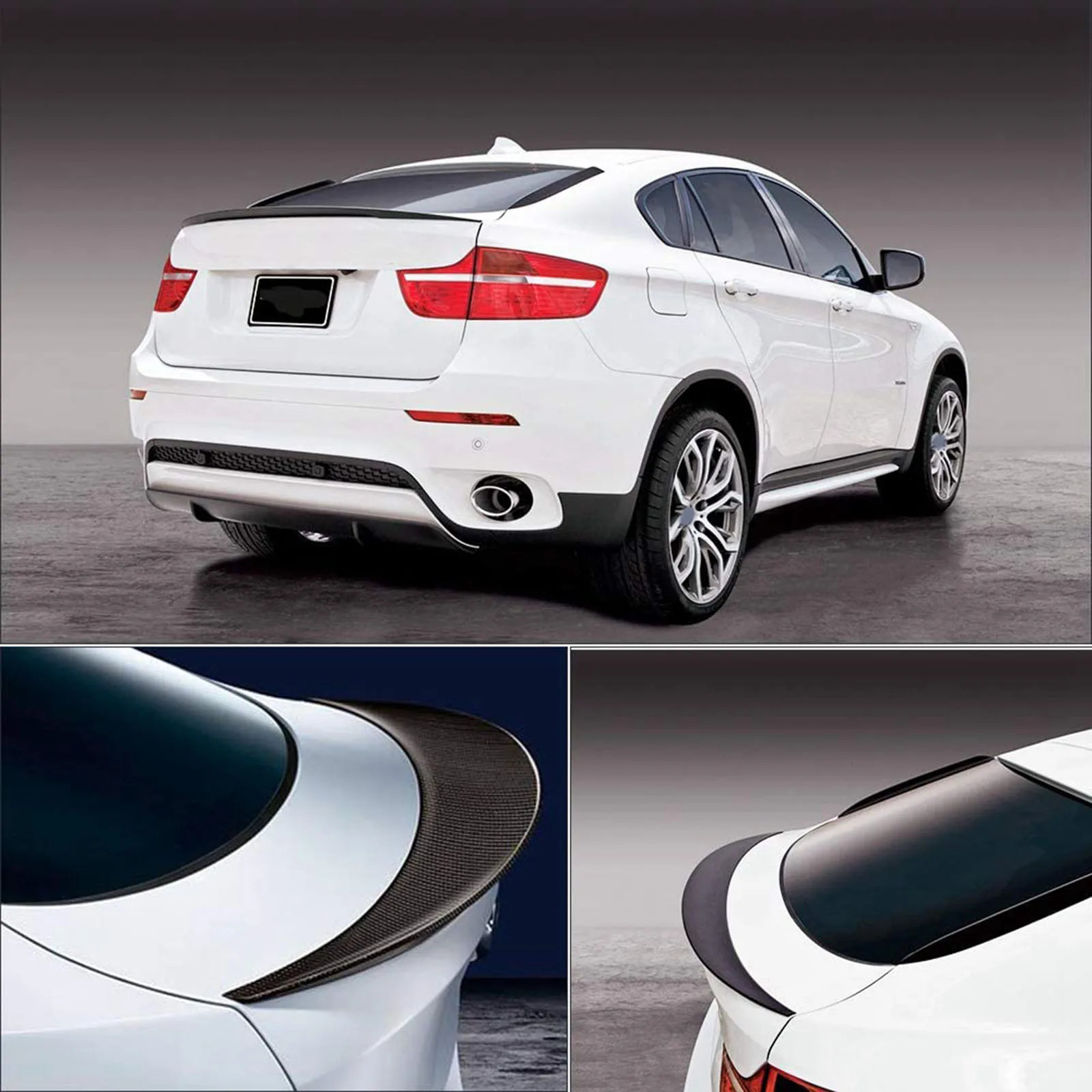 

For BMW X6 E71 2008-2014 Car Rear Roof Spoiler Wing Tuning Tail Spoiler Wings Auto Body Kits
