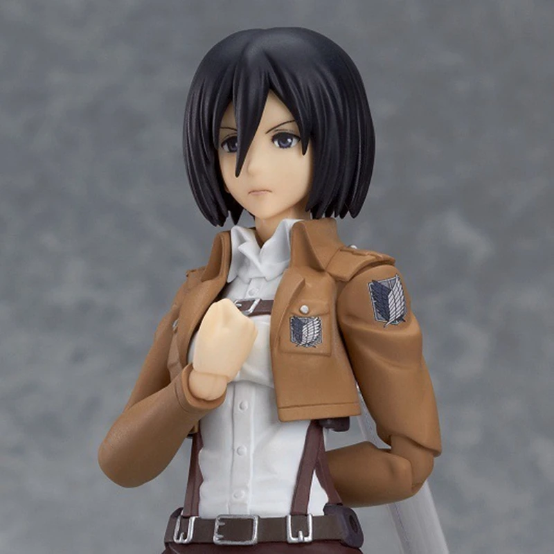 Anime Figur Angriff auf Titan Mikasa · ackerman stehend halten Schwert abnehmbare Modell Spielzeug PVC-Sammlung Desktop-Ornamente 19cm