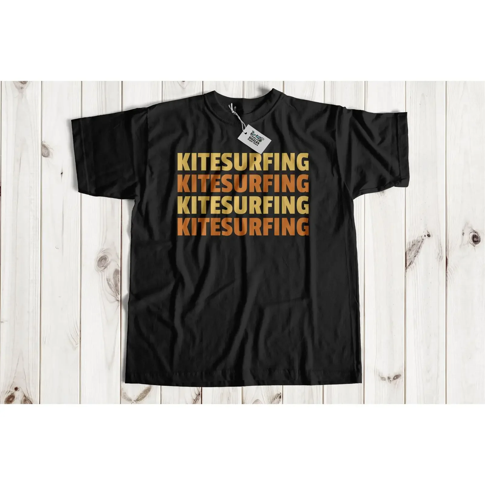 Vintage Repeated Kitesurfing Print T Shirt Kite Surfer Casual Watersport  vintage Washed graphic Comfortable Unisex streetwear