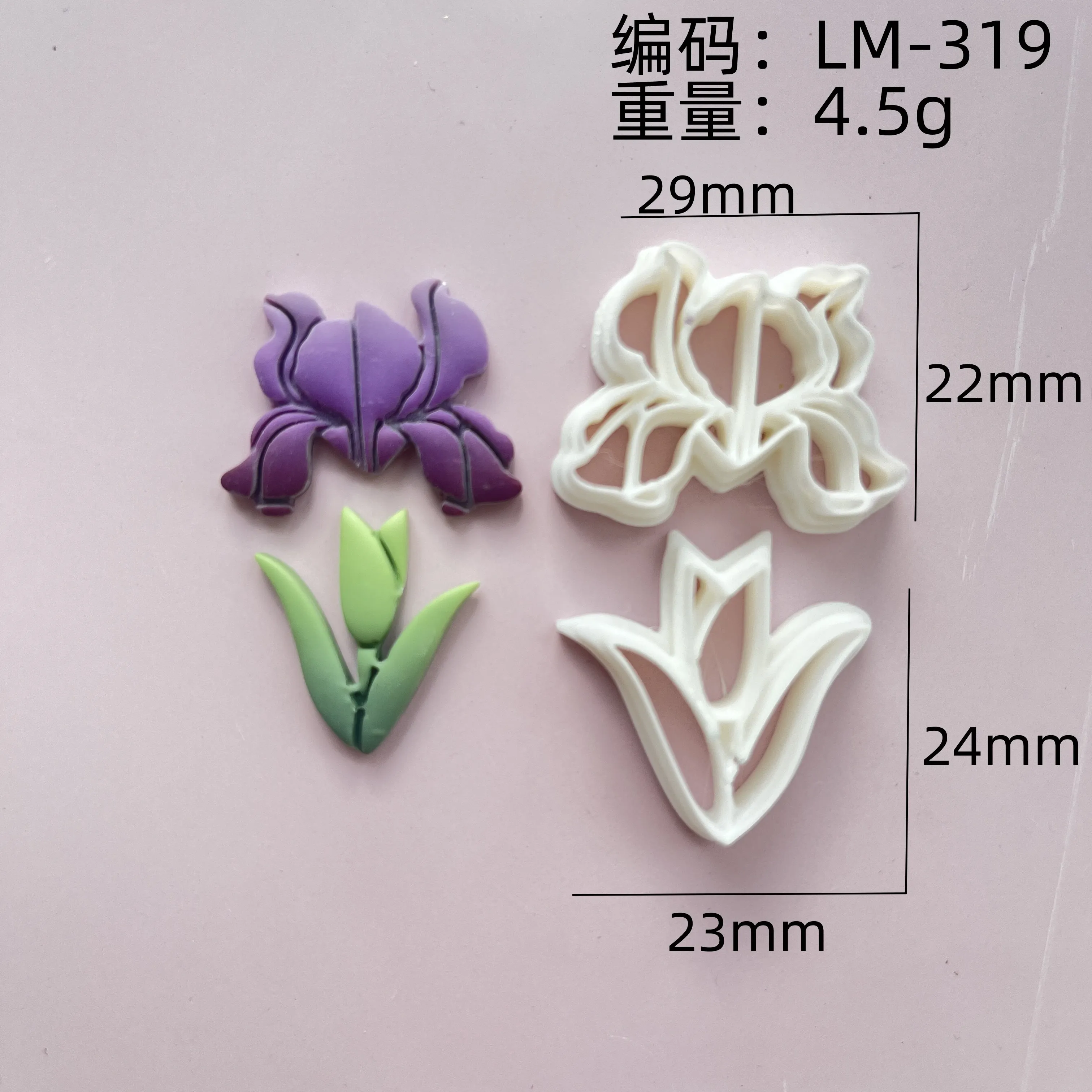 Vintage exotische Vibe Blumenformen Eardrop Ohrringe Polymer Clay Formen Ton Schneiden Formen für DIY handgemachten Schmuck Halskette Geschenke – Detail 5